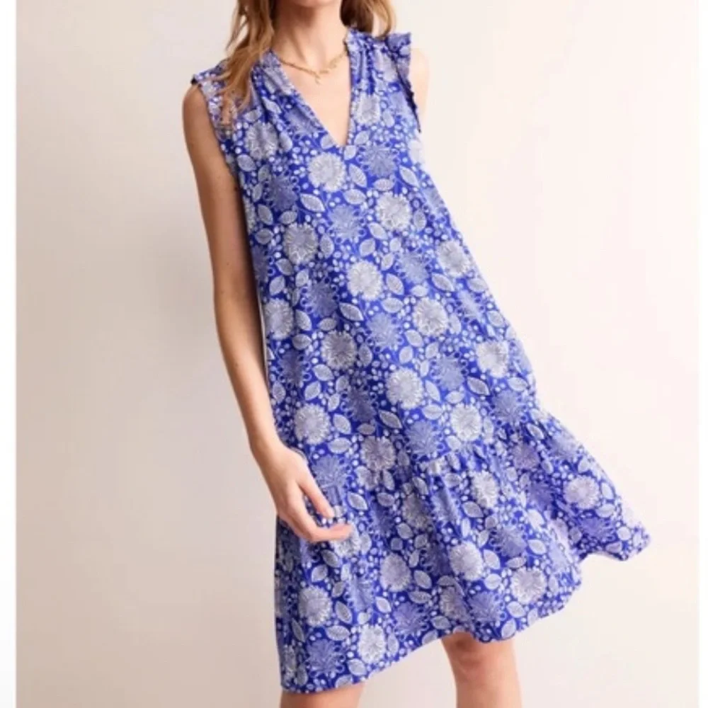daisy jersey short tier dress Likely Daisy Gingham Tweed Minidress - Blue Multi